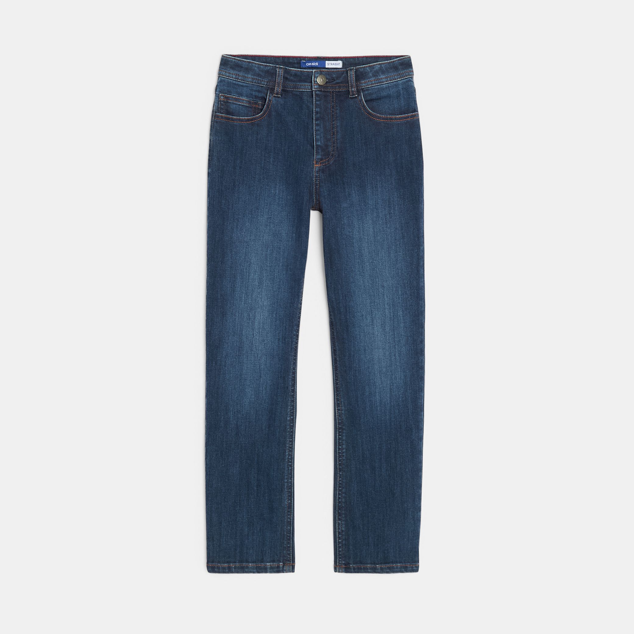 Quần jeans xanh ống đứng dày dặn